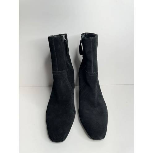 Blondo  Boots Size 9.5 Black Suede Waterproof Sadie Ankle Booties Block Heel NEW