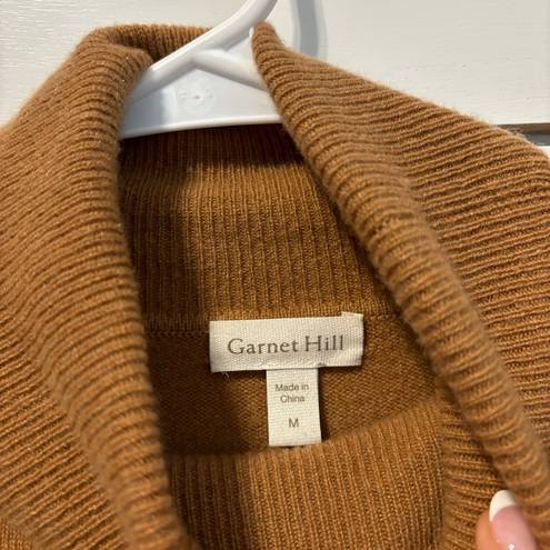 Garnet Hill  Essential Cashmere Turtleneck Sweater Brown