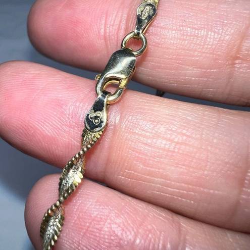 Twisted Vintage IBB 925 Italy  Two Tone Silver Bracelet