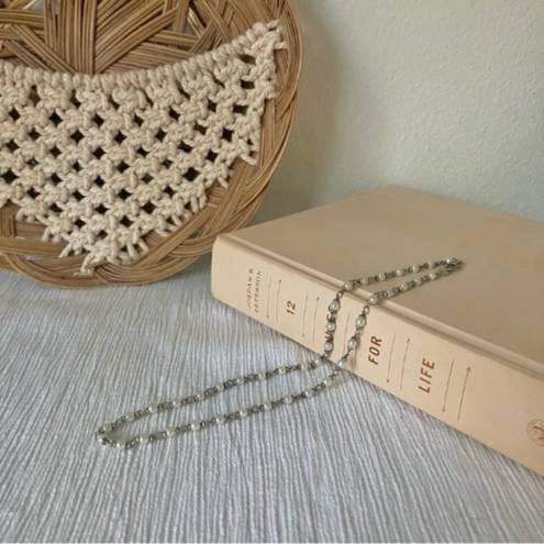 American Vintage Vintage “Marta” Seed Pearl Silver Chain Necklace Elegant Classic Minimal