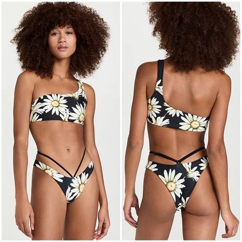 Agua Bendita 💕💕 Roma Moss Bikini Top + Egle Moss Bikini Bottoms ~ Floral M NWT