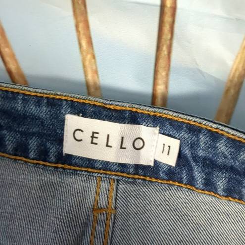 Cello  distressed high rise straight jeans size 11