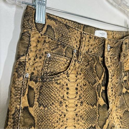 Isabel Marant  Etoile Snake Print Cotton Corduroy Crop Pants  Sz 36 / 4