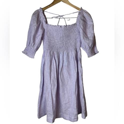 Hill House Home Athena Nap Dress Lilac Stripe Size Small
NWT