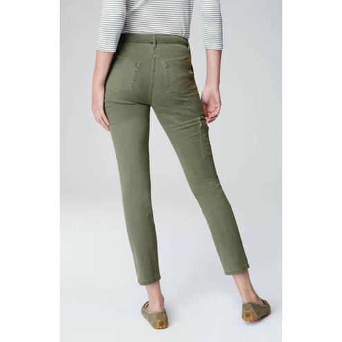 J.Jill  Cargo Slim-leg Pant Mid Rise Olive Green Stretch Size 2 Petite