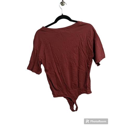 n:philanthropy  Red Short Sleeve Bodysuit