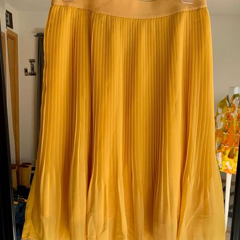 A New Day  Yellow Pleated Skirt