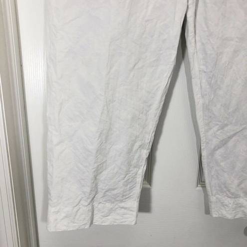 James Perse Standard  Women's White Lined Cropped Button Fly Pants Size 26