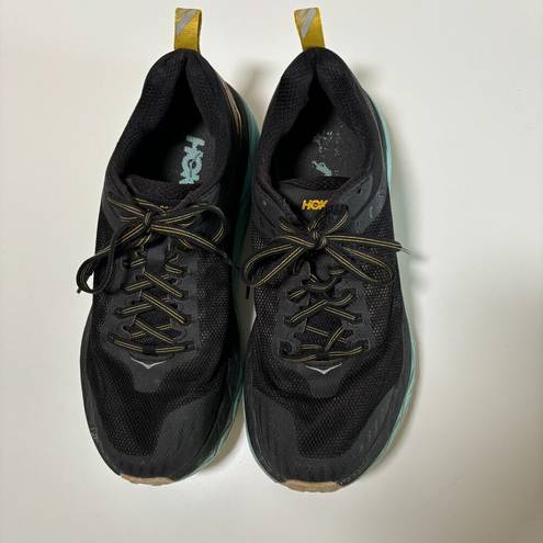 Hoka  One One Challenger ATR 5 Trail Running Shoes Women’s Size 8 Black Blue FAIR