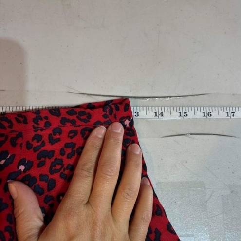 Lovers + Friends  Women's Sahara Cheetah Lined Lena Mini Skirt Red Black Size XS