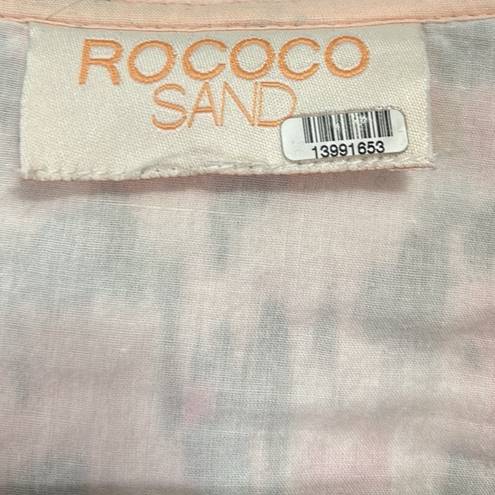 Rococo  Sand Mimi Wrap Dress Pink Long Sleeve Mini Ruffle XS