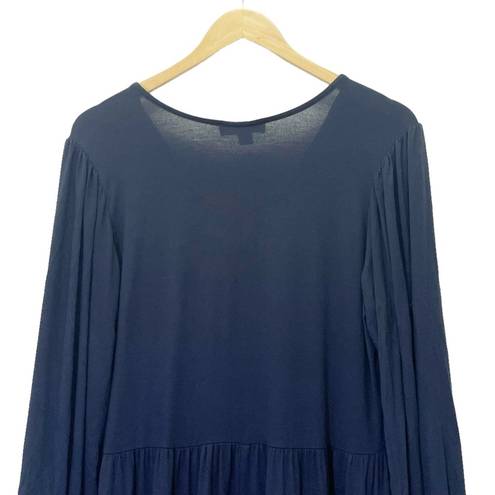 Karen Kane NWT  Long Sleeve Tiered Dress Navy Blue V Neck Women’s Size Large NEW