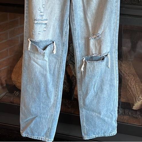 Tinseltown  High Rise Straight Leg Jeans Destroyed Womens 7