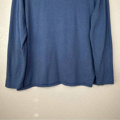 J.Jill  Silk Wool Blend Blue Button Down Long Sleeves Cardigan