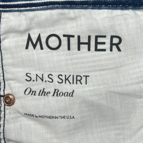 MOTHER Denim  S.N.S Striped Jean On The Road Mini Skirt Size 27