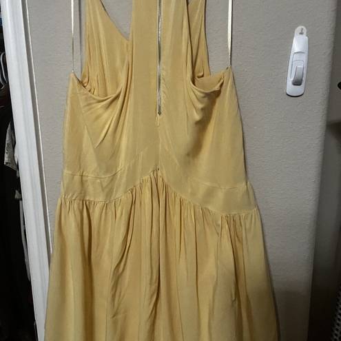 Romeo + Juliet Couture Romeo + Juliet Yellow Halter Strap Dress Womens M Layered Sundress Skater Mini