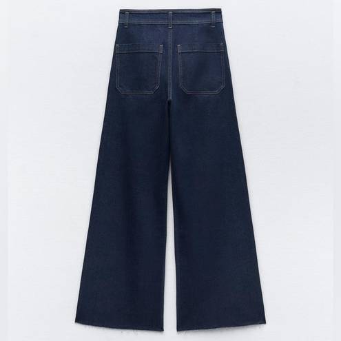 ZARA ZW Marine High Rise Straight Pocket Jeans | Sz 8