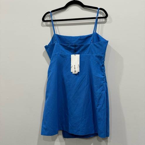 ZARA  Electric Blue Linen Blend Mini Dress/ Romper Size L Brand New w/Tags