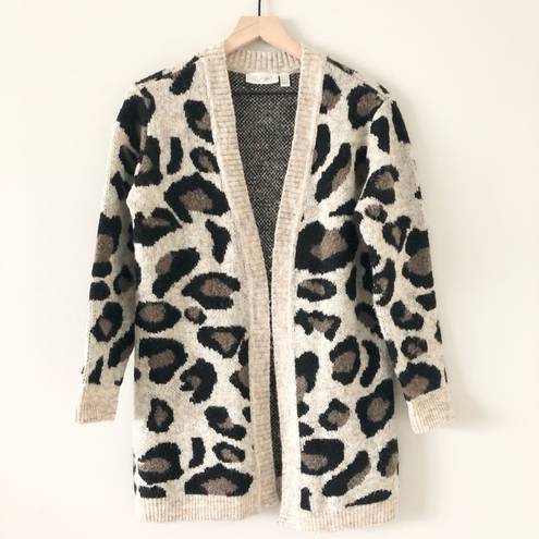 RD Style Leopard Print Open Cardigan - Size XS