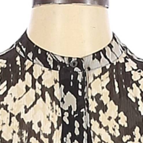 Vince  Silk Basketweave Printed Button Down Shirt