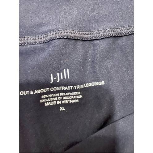 J.Jill  Out and About contrast trim leggings navy xl