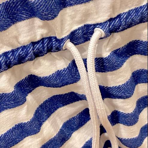 Talbots Blue White Striped Dress Beach Coverup M Nautical Preppy