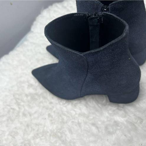 Harper Cordani Italy Women's  Boot Blue  Suede Denim Block Heel Bootie EUR 36