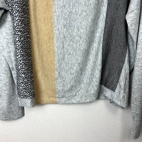 Zyia  Active Zanzibar Sweater Womens Size M Soft Long Sleeve Pullover Multi-Print