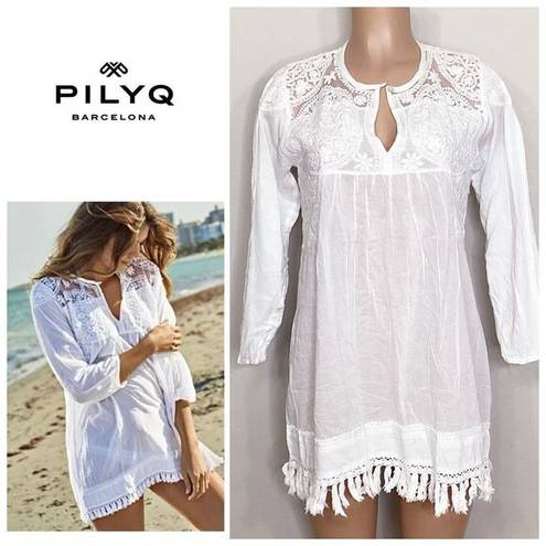 PilyQ New.  Water Lily White tunic. XS/S Regularly $134