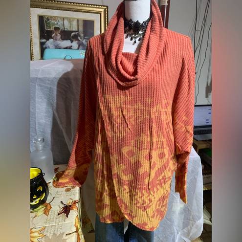 LuLaRoe  Kristen Coral Orange Cowl Neck Pullover