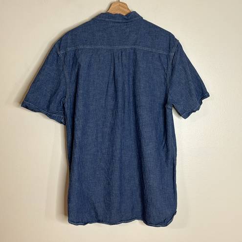 Vans  ladies button up denim short sleeve top size XL