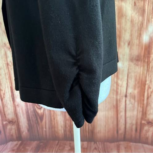 89th and Madison  Black Shawl Collar Open Cardigan