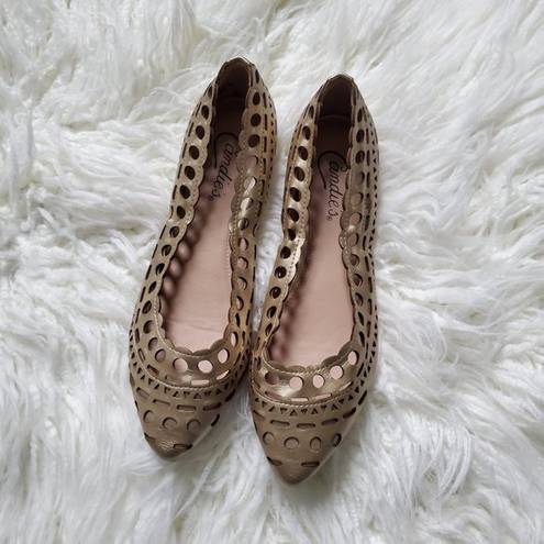 Candie's  Cacoconut Gold Flat Shoes Size 6.5