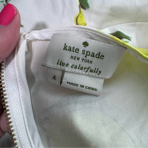 Kate Spade  Thalia Peplum Bow Top Lemons 4 Spring Shirt
