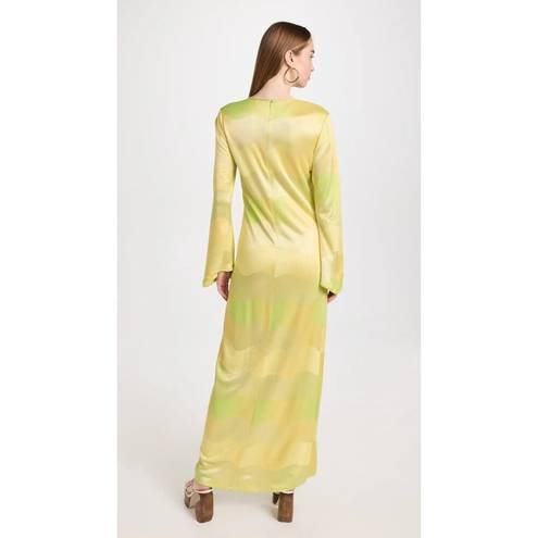 Alexis  Serena Dress in Lime Waves XSmall New Womens Long Maxi Gown