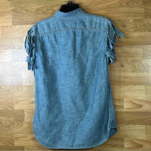 Krass&co Lauren Jeans  Ralph Lauren Shredded Sleeves Denim Lightweight Shirt