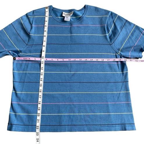 Pendleton  striped silk blend short sleeve tee size XL