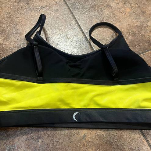 Zyia Neon Yellow Metallic Light N Tight Adjustable Bra Size XL