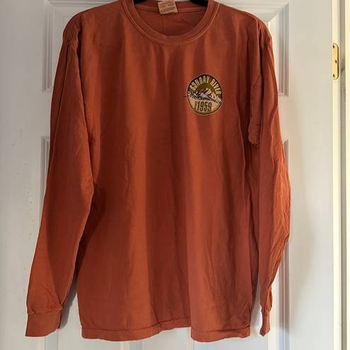 Comfort Colors , size LG, burnt orange Sunday River Mountain T-shirt long sleeve