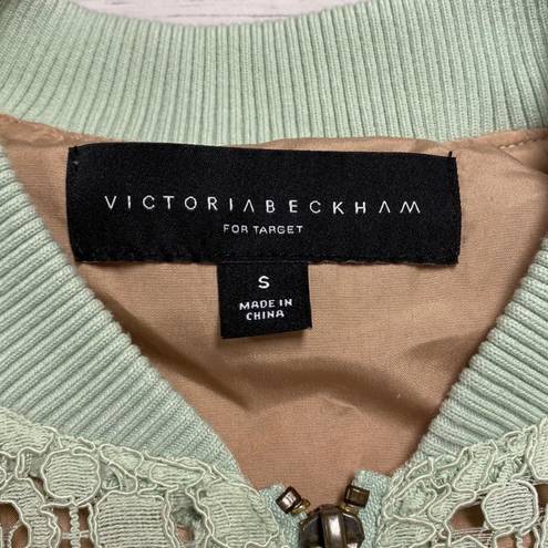 Victoria Beckham for Target Sage Mint Green Lace Bomber Jacket Size Small