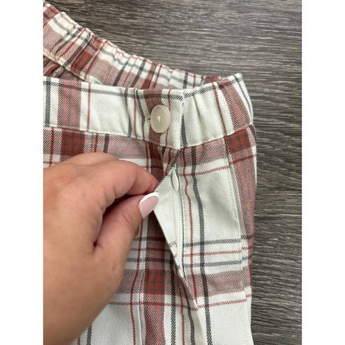 Aerie NWT  Class Act Pleated Skirt Plaid Red Size Medium