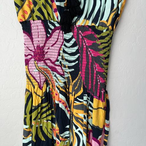 Maaji  Spotlight Colorful Tropical Print Mini Coverup Dress