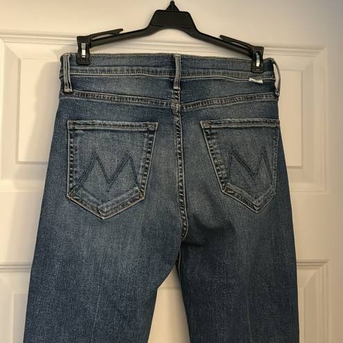 MOTHER The mid rise dazzler ankle fray in “going in circles” size 26