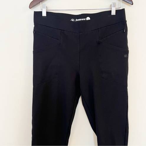 Betabrand  Journey Pants Skinny Cargo Pockets Size Large Black $78 Stretch Waist