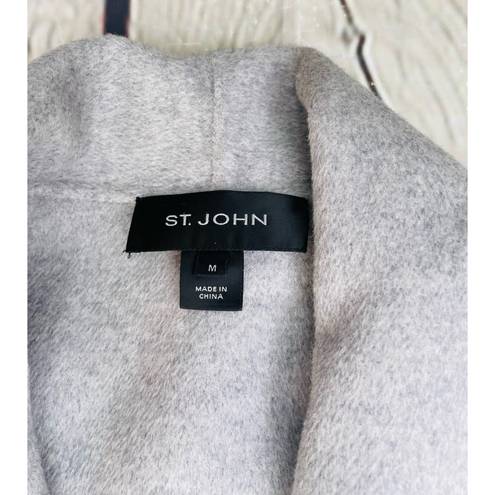 St. John Grey Cashmere Blend Coat