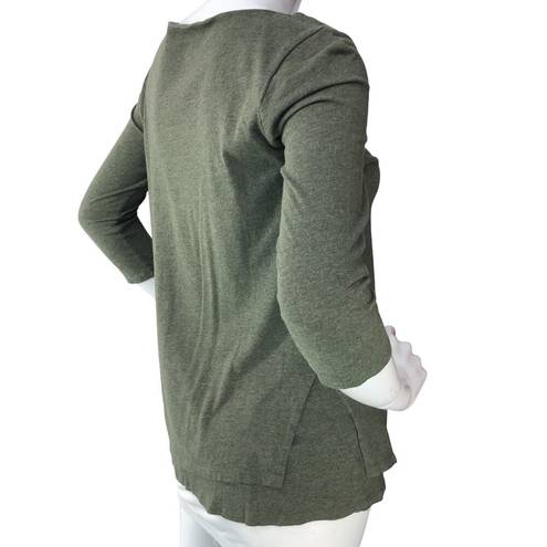 J.Jill  Pure Jill Womens Size XS Green TShirt Top Round Neck Comfort