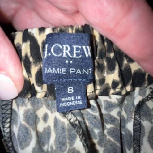 J.Crew  animal print pull-on Jamie pants 8