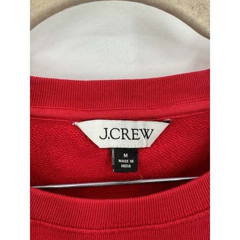 J.Crew  Cozy Season Red NEW Women Medium Sweatshirt BM869 Casual Comfort