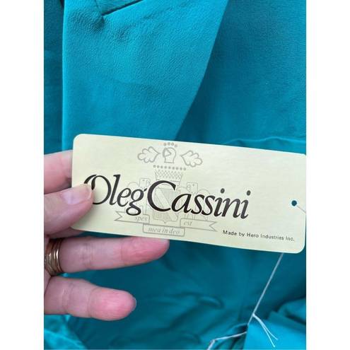 Oleg Cassini Dead stock NWT  100% silk size 10 double breasted jacket.