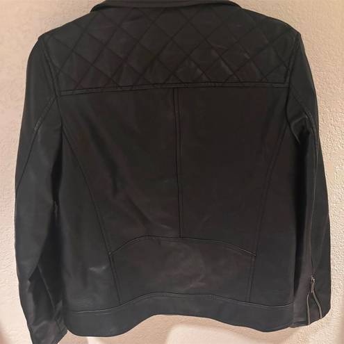 Universal Threads Universal Thread Women's Moto Jacket Black Faux Leather Quilted Size S